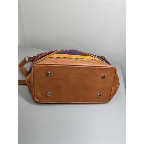 Weekend Traveler Bag Large Crossbody Southwestern Boho Colorful Made Guatemala - Picture 5 of 14
